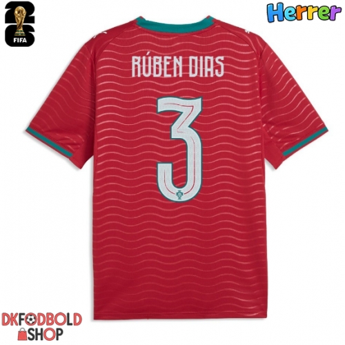 Portugal Ruben Dias #3 Hjemmebanetrøje VM 2026 Kort ærmer